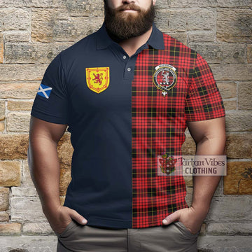 MacSwan Modern Tartan Polo Shirt Alba with Scottish Lion Royal Arm Half Style - Tartan Vibes Clothing