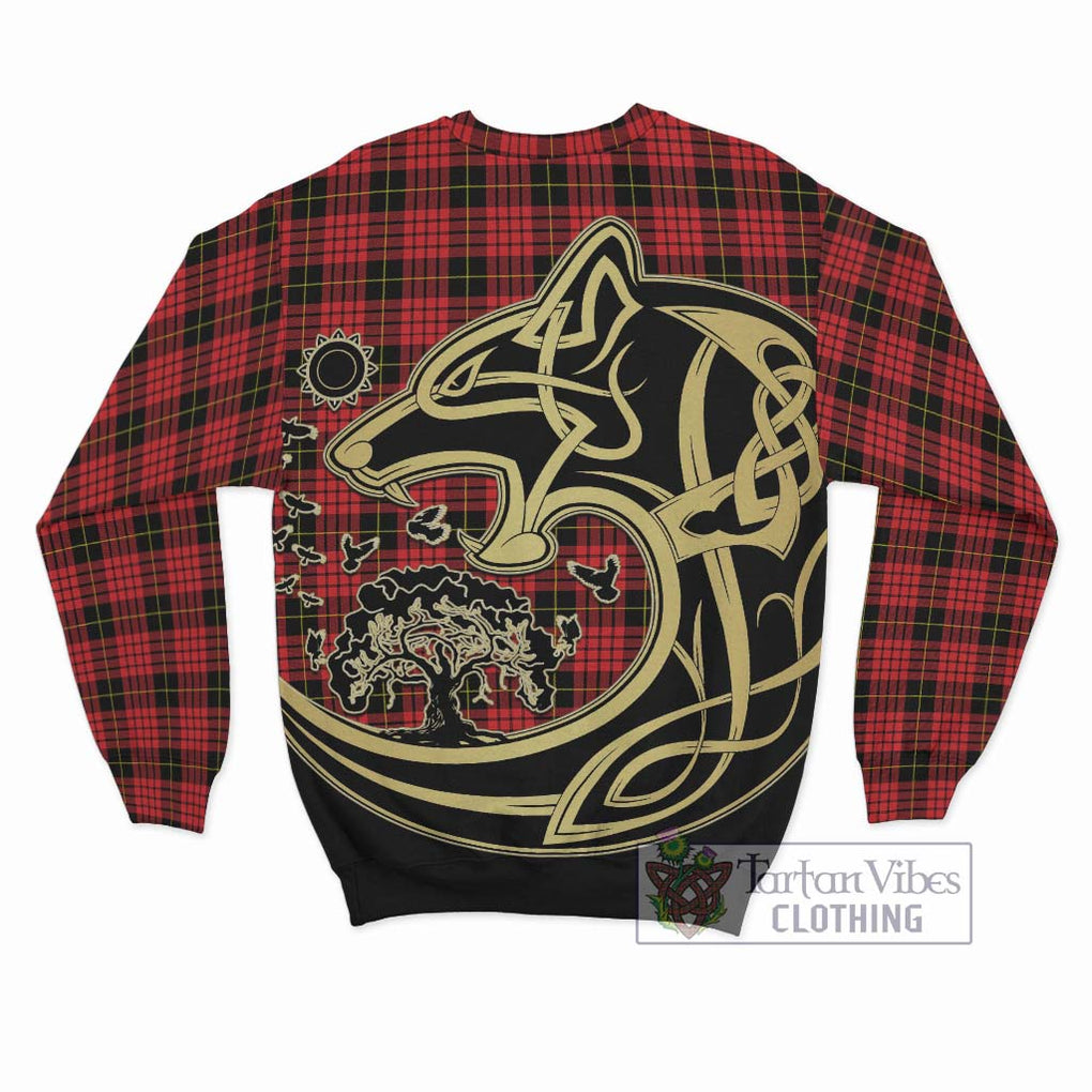 MacSwan Modern Tartan Sweatshirt with Family Crest Celtic Wolf Style - Tartan Vibes Clothing