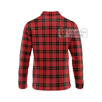 MacSwan Modern Tartan Long Sleeve Polo Shirt with Family Crest DNA In Me Style - Tartan Vibes Clothing
