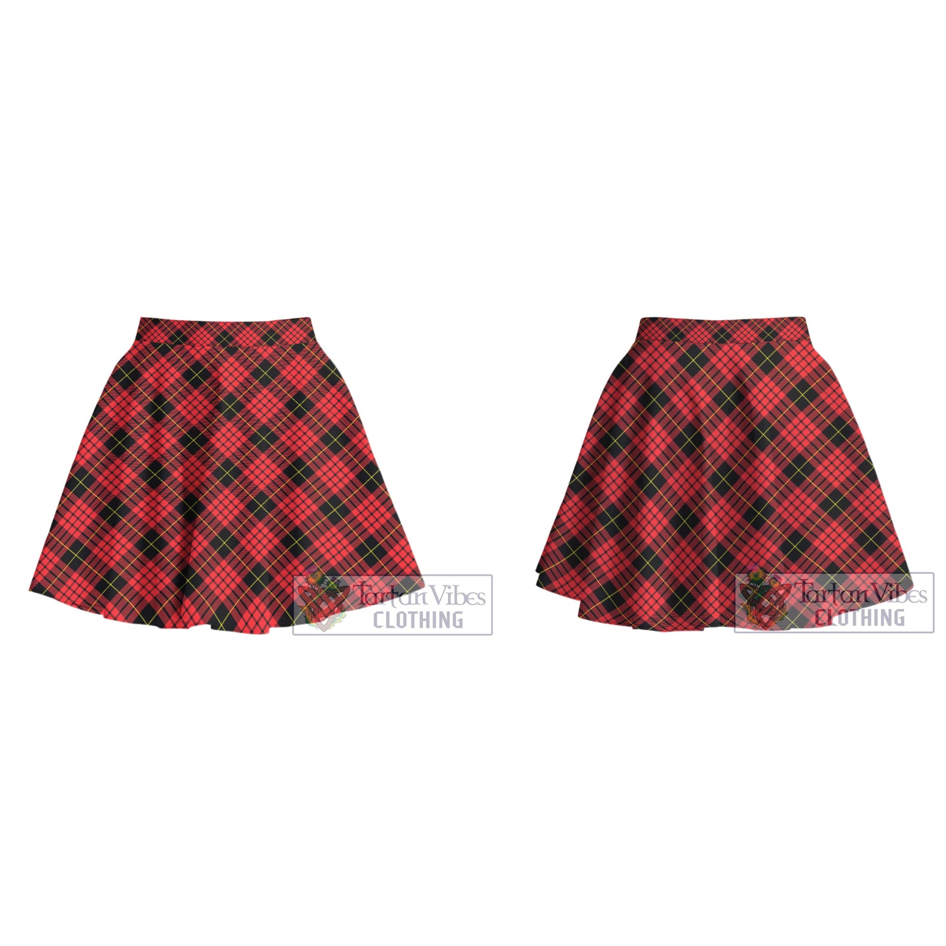 MacSwan Modern Tartan Women's Plated Mini Skirt Cross Style - Tartan Vibes Clothing