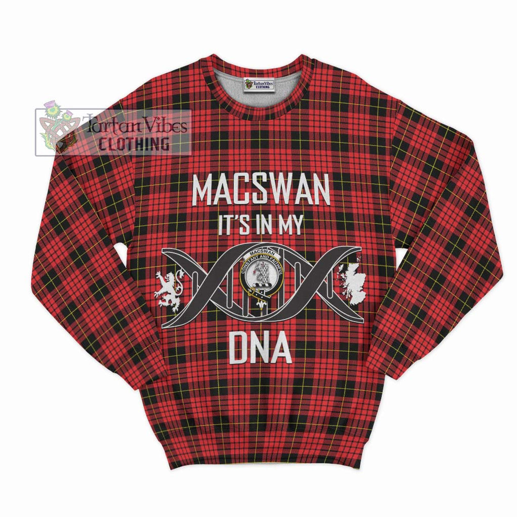 MacSwan Modern Tartan Sweatshirt with Family Crest DNA In Me Style - Tartan Vibes Clothing