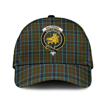MacTavish Hunting Tartan Classic Cap with Family Crest