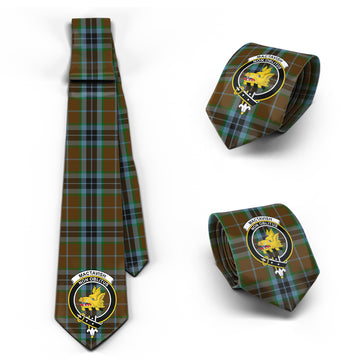 MacTavish Hunting Tartan Classic Necktie with Family Crest