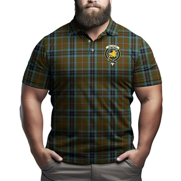 MacTavish Hunting Tartan Men's Polo Shirt with Family Crest