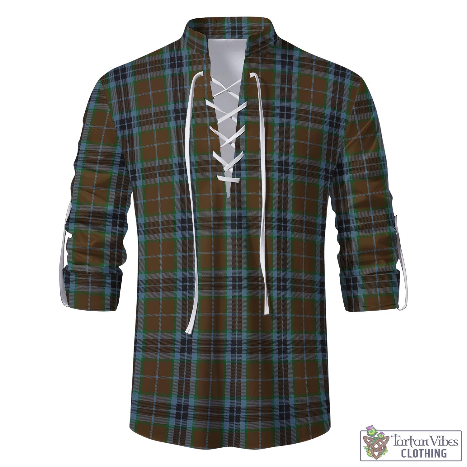 Tartan Vibes Clothing MacTavish Hunting Tartan Men's Scottish Traditional Jacobite Ghillie Kilt Shirt