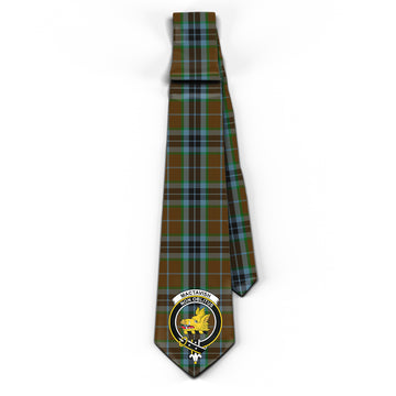 MacTavish Hunting Tartan Classic Necktie with Family Crest
