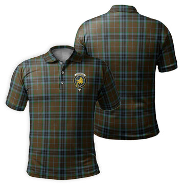 MacTavish Hunting Tartan Men's Polo Shirt with Family Crest
