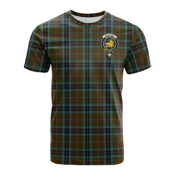 MacTavish Hunting Tartan T-Shirt with Family Crest