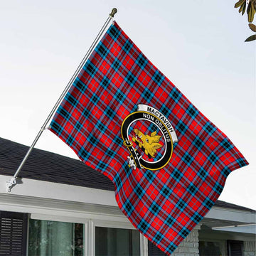 MacTavish (McTavish) Tartan House Flag with Family Crest