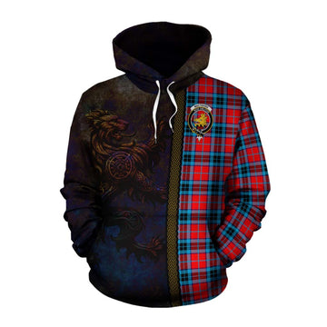 MacTavish (McTavish) Tartan Family Crest Cotton Hoodie Alba Gu Brath Be Brave Lion Ancient Style