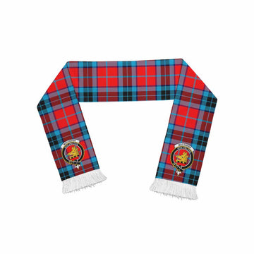 Tartan Vibes Clothing MacTavish (McTavish) Tartan Ruffneck Scarf with Family Crest