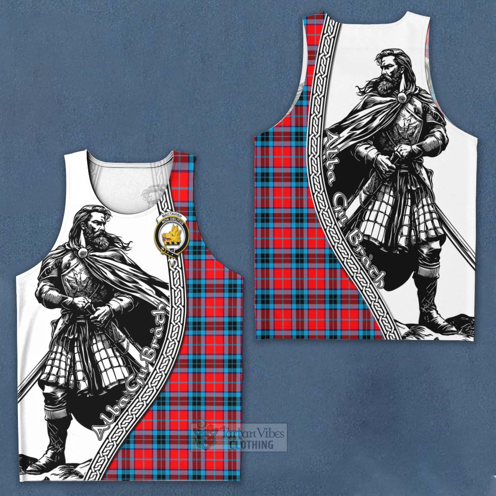 Tartan Vibes Clothing MacTavish (McTavish) Tartan Clan Crest Men's Tank Top with Highlander Warrior Celtic Style