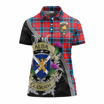 MacTavish (McTavish) Tartan Family Crest Women's Polo Shirt Lion Rampant Royal Thistle Shield Celtic Inspired