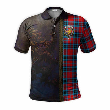 MacTavish (McTavish) Tartan Family Crest Polo Shirt Alba Gu Brath Be Brave Lion Ancient Style