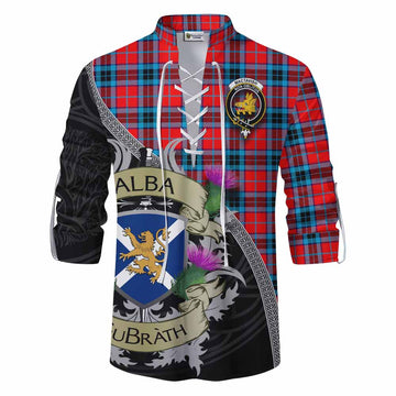 Tartan Vibes Clothing MacTavish (McTavish) Tartan Family Crest Ghillie Kilt Shirt Lion Rampant Royal Thistle Shield Celtic Inspired