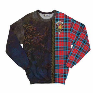MacTavish (McTavish) Tartan Family Crest Sweatshirt Alba Gu Brath Be Brave Lion Ancient Style