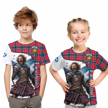 MacTavish (McTavish) Crest Tartan Kid T-Shirt Inspired by the Freedom of Scottish Warrior