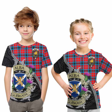 MacTavish (McTavish) Tartan Family Crest Kid T-Shirt Lion Rampant Royal Thistle Shield Celtic Inspired