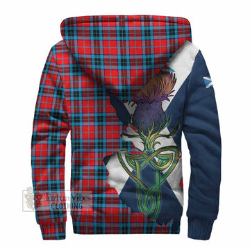 MacTavish (McTavish) Tartan Family Crest Sherpa Hoodie Scottish Thistle Celtic Inspired