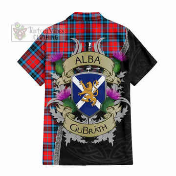 MacTavish (McTavish) Tartan Family Crest Hawaiian Shirt Lion Rampant Royal Thistle Shield Celtic Inspired