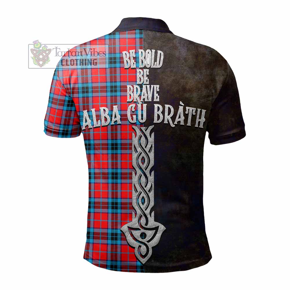 Tartan Vibes Clothing MacTavish (McTavish) Tartan Family Crest Polo Shirt Alba Gu Brath Be Brave Lion Ancient Style
