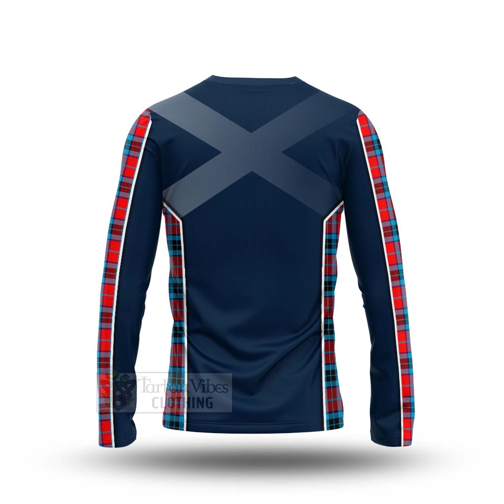 Tartan Vibes Clothing MacTavish (McTavish) Tartan Long Sleeve T-Shirt with Family Crest and Scottish Thistle Vibes Sport Style