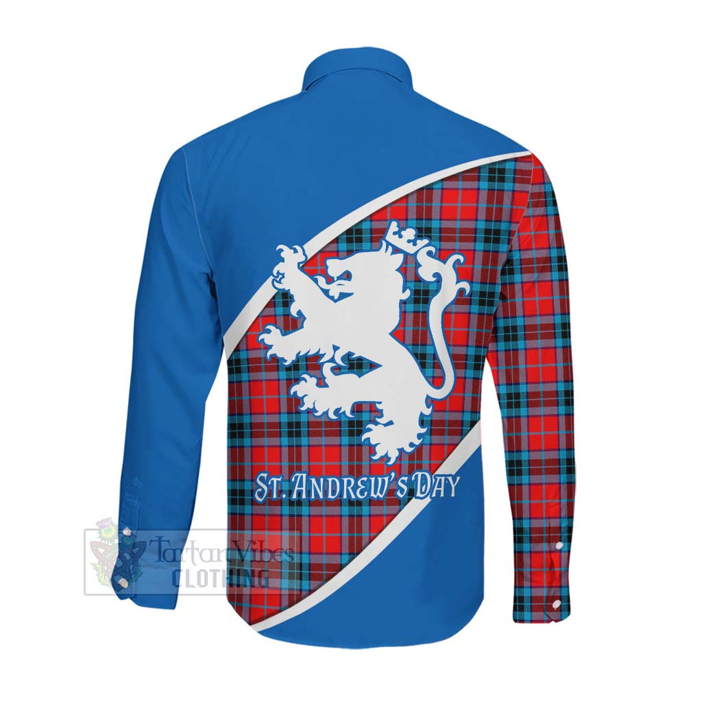 Tartan Vibes Clothing MacTavish (McTavish) Family Crest Tartan Long Sleeve Button Shirt Celebrate Saint Andrew's Day in Style