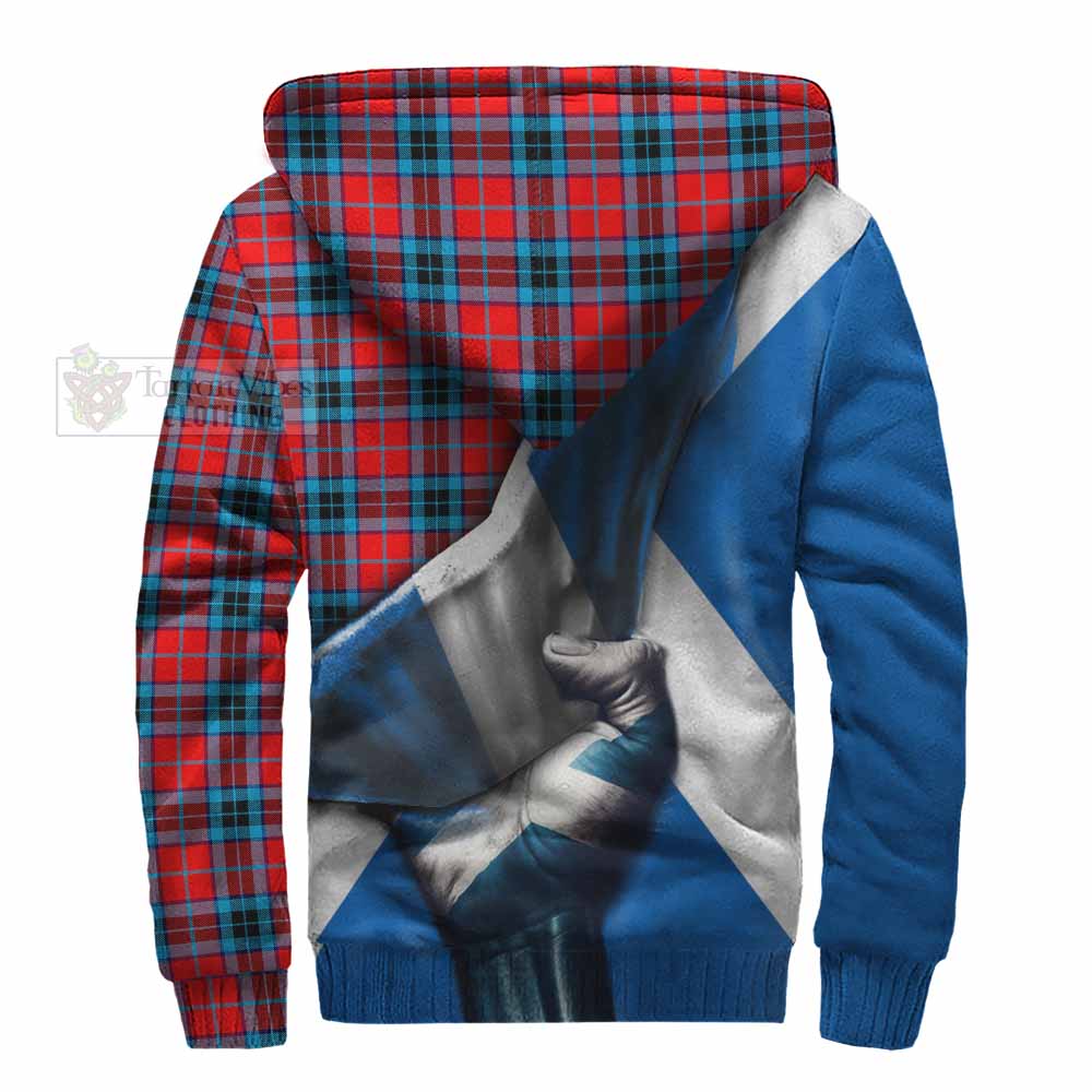 Tartan Vibes Clothing MacTavish (McTavish) Tartan Sherpa Hoodie with Family Crest Scotland Patriotic Style