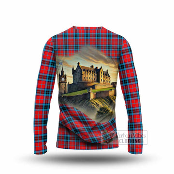 Tartan Vibes Clothing MacTavish (McTavish) Tartan Family Crest Long Sleeve T-Shirt with Scottish Ancient Castle Style