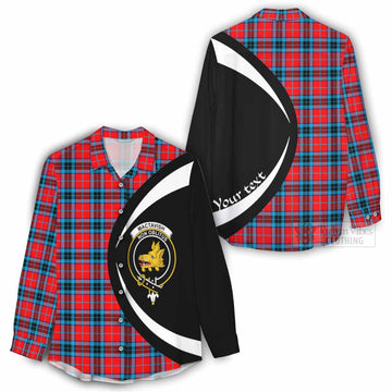 MacTavish (McTavish) Tartan Women's Casual Shirt with Family Crest Circle Style