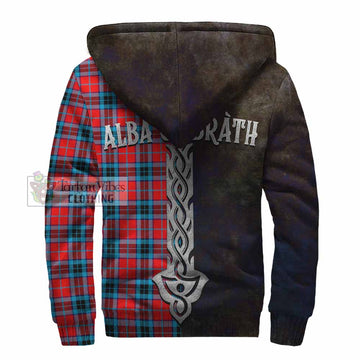 MacTavish (McTavish) Tartan Family Crest Sherpa Hoodie Alba Gu Brath Be Brave Lion Ancient Style