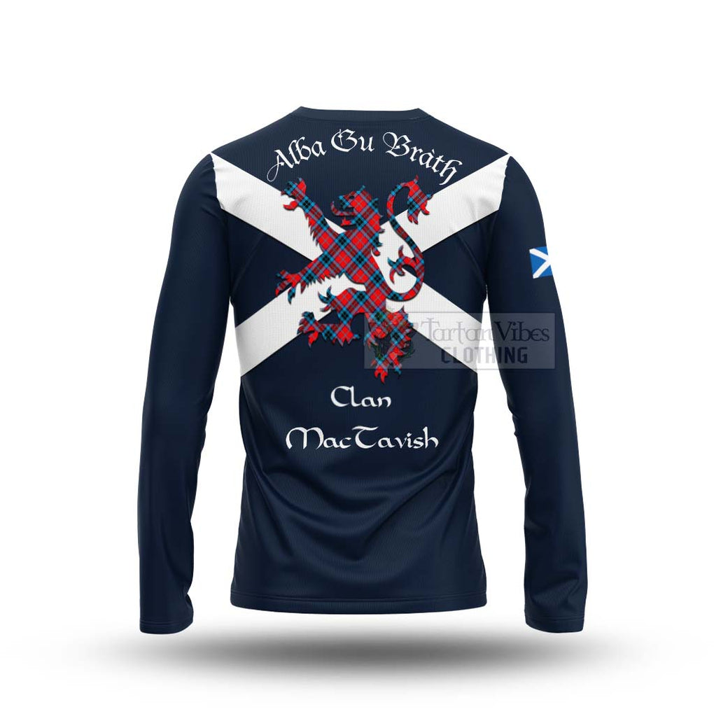 Tartan Vibes Clothing MacTavish (McTavish) Tartan Lion Rampant Long Sleeve T-Shirt – Proudly Display Your Heritage with Alba Gu Brath and Clan Name