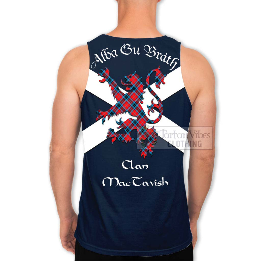 Tartan Vibes Clothing MacTavish (McTavish) Tartan Lion Rampant Men's Tank Top – Proudly Display Your Heritage with Alba Gu Brath and Clan Name