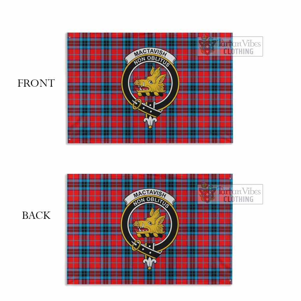 MacTavish (McTavish) Tartan House Flag with Family Crest - Tartan Vibes Clothing