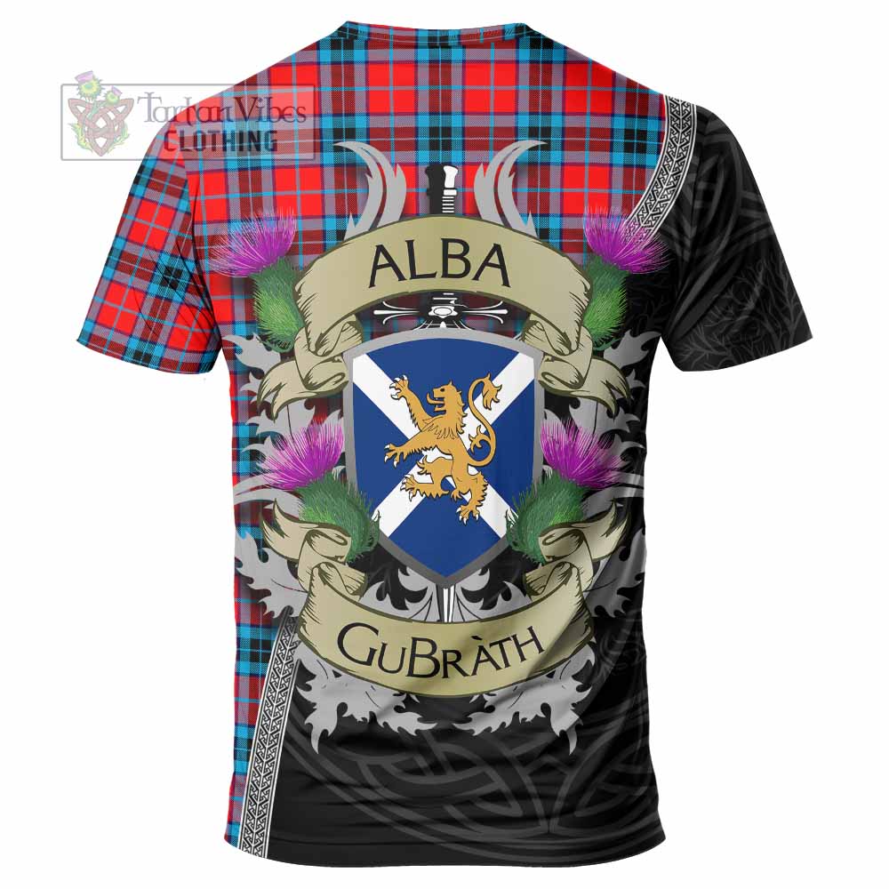 Tartan Vibes Clothing MacTavish (McTavish) Tartan Family Crest T-Shirt Lion Rampant Royal Thistle Shield Celtic Inspired