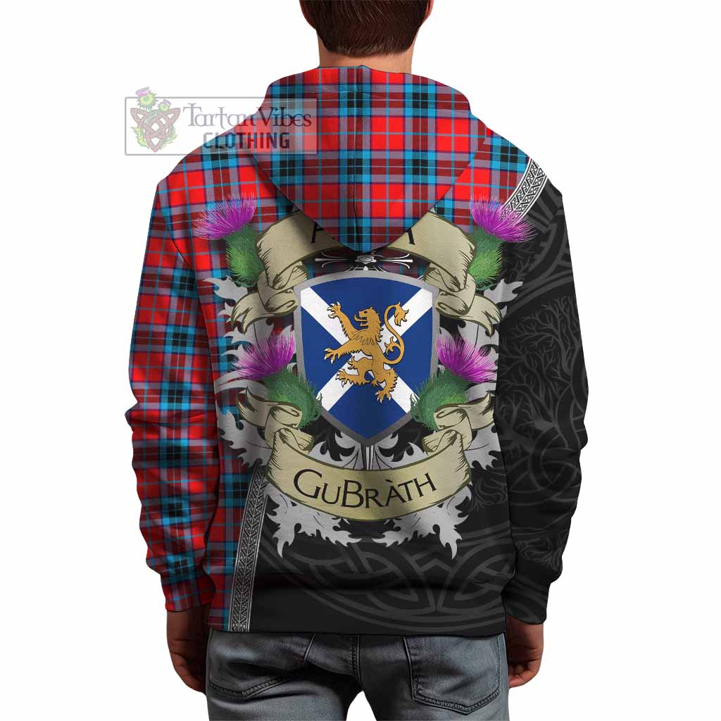 Tartan Vibes Clothing MacTavish (McTavish) Tartan Family Crest Hoodie Lion Rampant Royal Thistle Shield Celtic Inspired