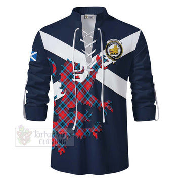 Tartan Vibes Clothing MacTavish (McTavish) Tartan Lion Rampant Ghillie Kilt Shirt Proudly Display Your Heritage with Alba Gu Brath and Clan Name