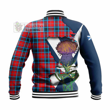 MacTavish (McTavish) Tartan Family Crest Baseball Jacket Scottish Thistle Celtic Inspired