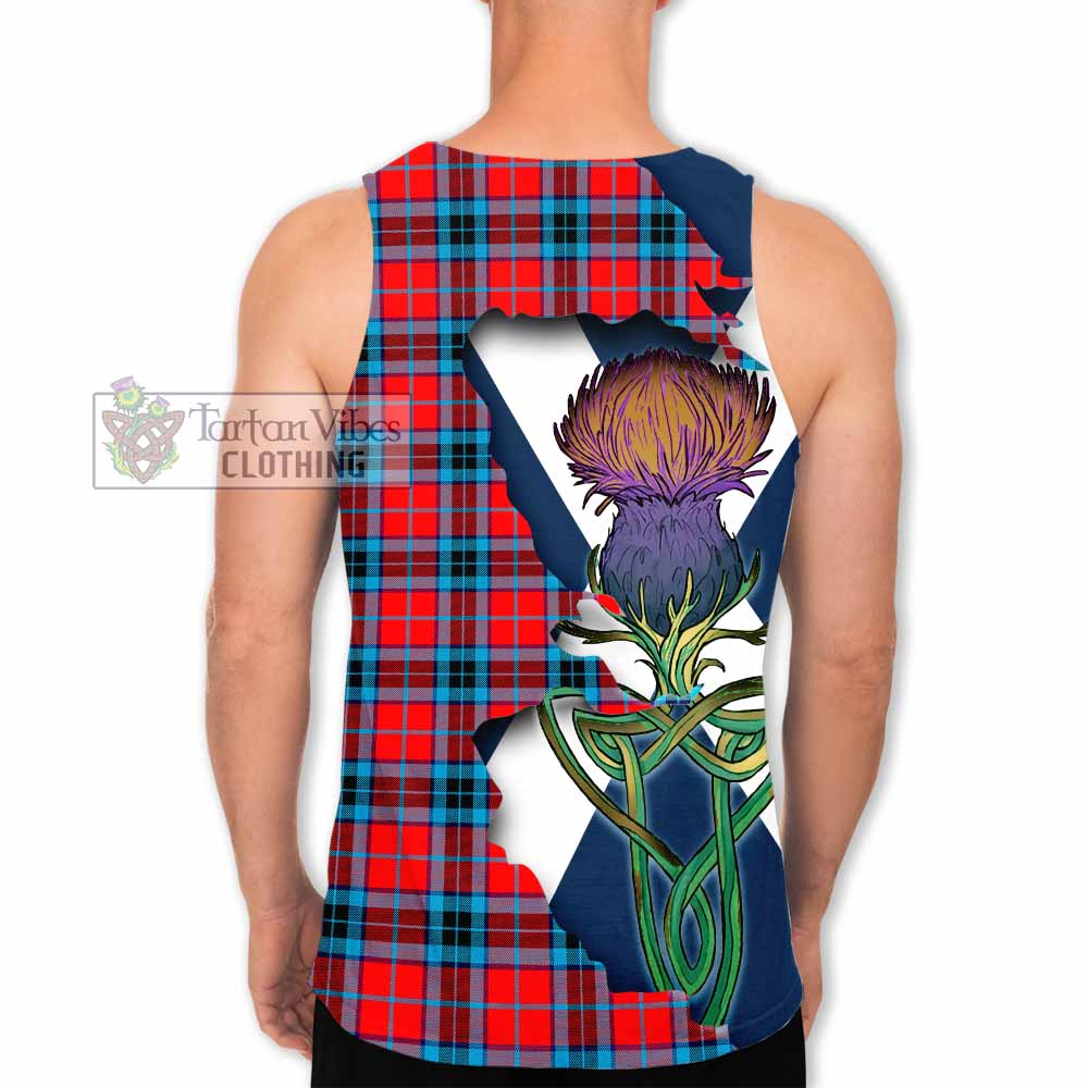Tartan Vibes Clothing MacTavish (McTavish) Tartan Family Crest Men's Tank Top Scottish Thistle Celtic Inspired