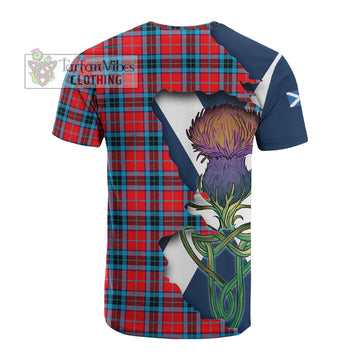 Tartan Vibes Clothing MacTavish (McTavish) Tartan Family Crest Cotton T-shirt Scottish Thistle Celtic Inspired