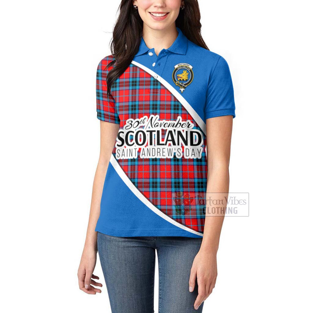 Tartan Vibes Clothing MacTavish (McTavish) Family Crest Tartan Women's Polo Shirt Celebrate Saint Andrew's Day in Style