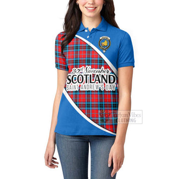 Tartan Vibes Clothing MacTavish (McTavish) Family Crest Tartan Women's Polo Shirt Celebrate Saint Andrew's Day in Style