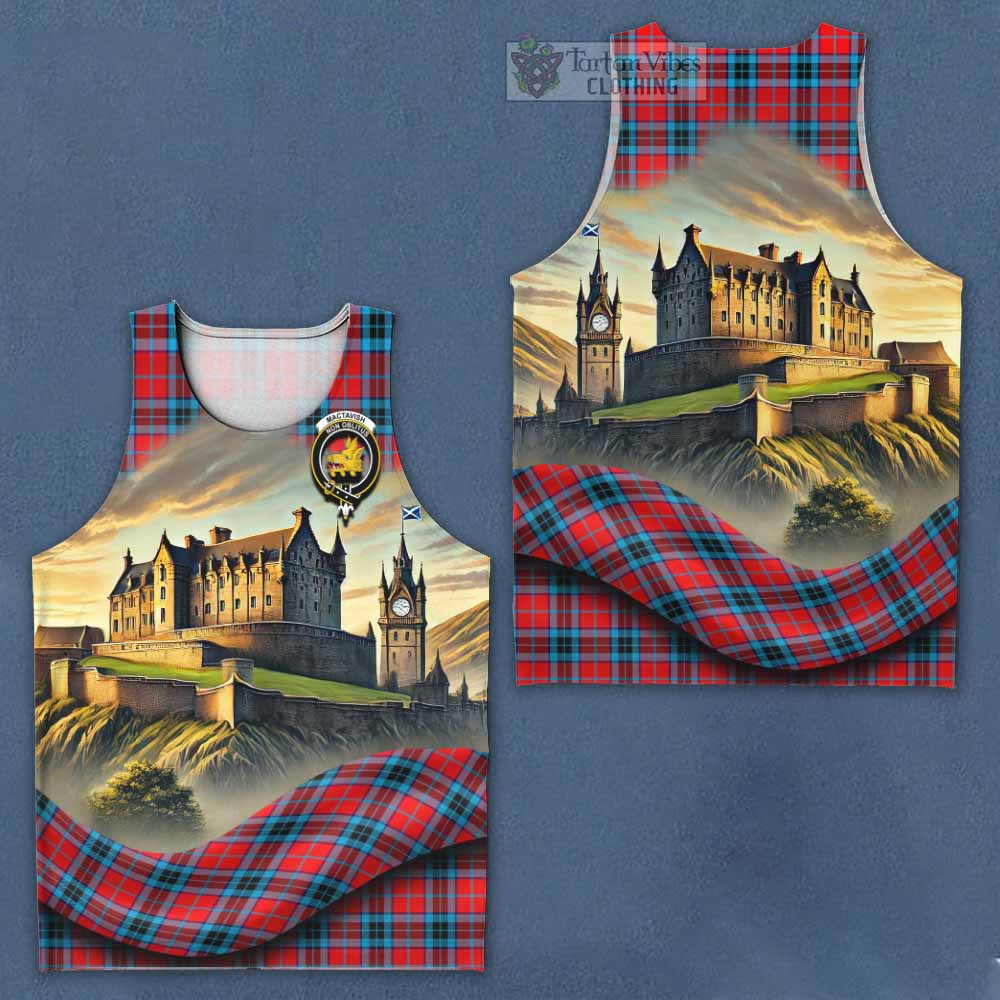 Tartan Vibes Clothing MacTavish (McTavish) Tartan Family Crest Men's Tank Top with Scottish Ancient Castle Style