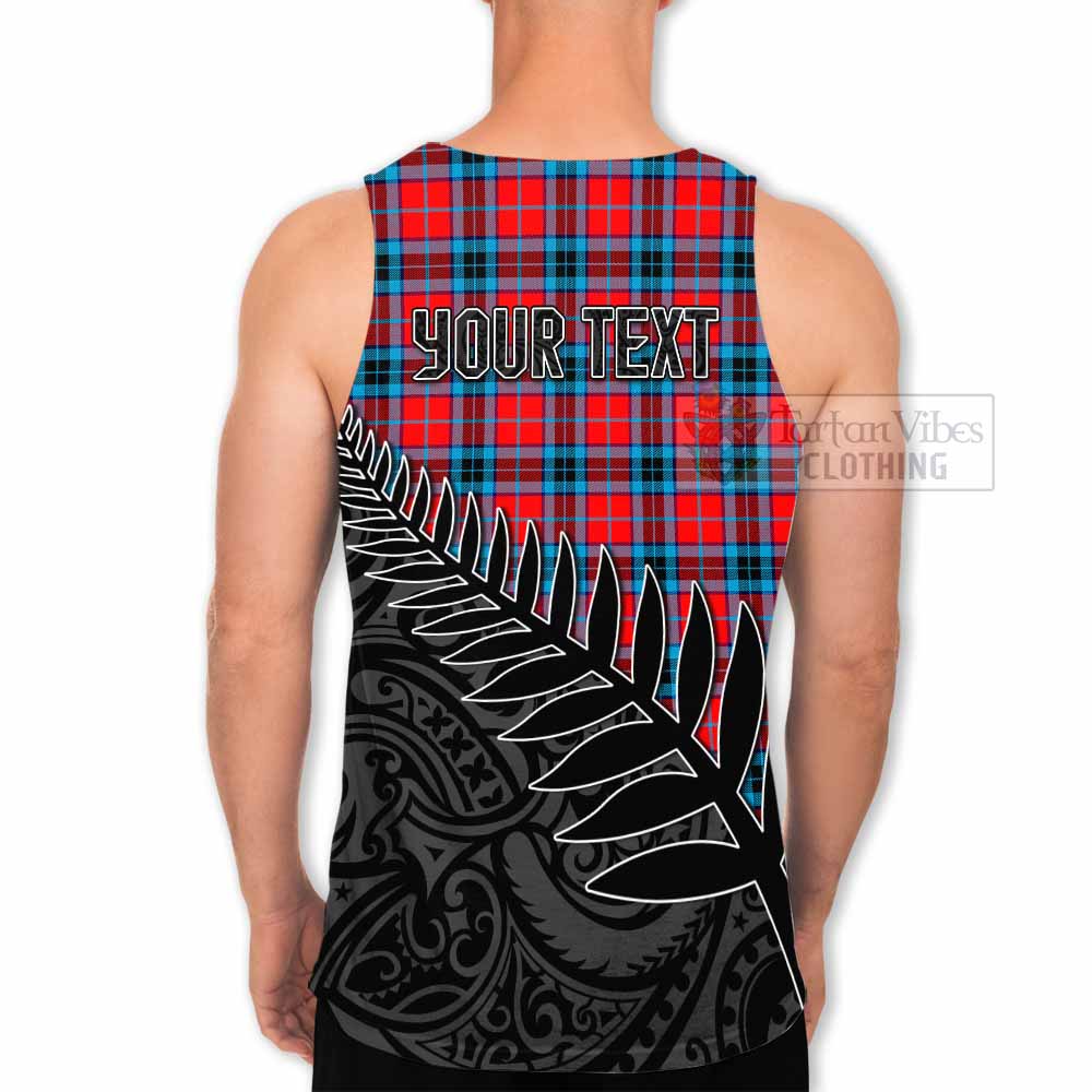 Tartan Vibes Clothing MacTavish (McTavish) Crest Tartan Men's Tank Top with New Zealand Silver Fern Half Style