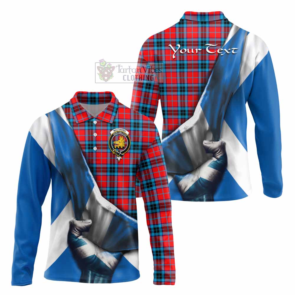 Tartan Vibes Clothing MacTavish (McTavish) Tartan Long Sleeve Polo Shirt with Family Crest Scotland Patriotic Style