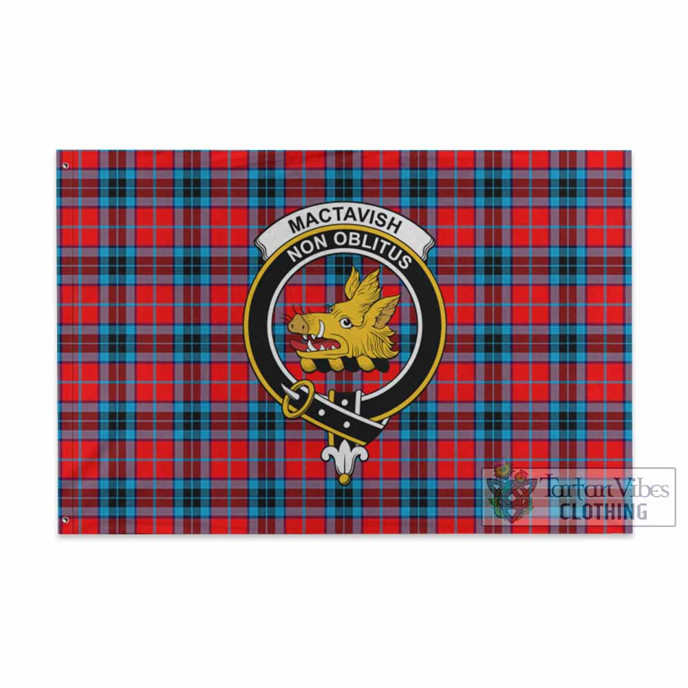MacTavish (McTavish) Tartan House Flag with Family Crest - Tartan Vibes Clothing