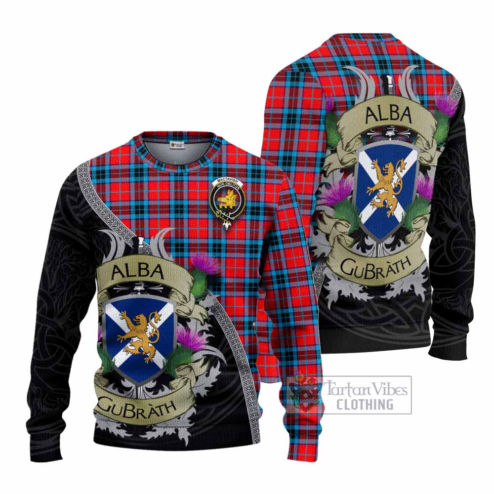 MacTavish (McTavish) Tartan Family Crest Knitted Sweater Lion Rampant Royal Thistle Shield Celtic Inspired - Tartan Vibes Clothing