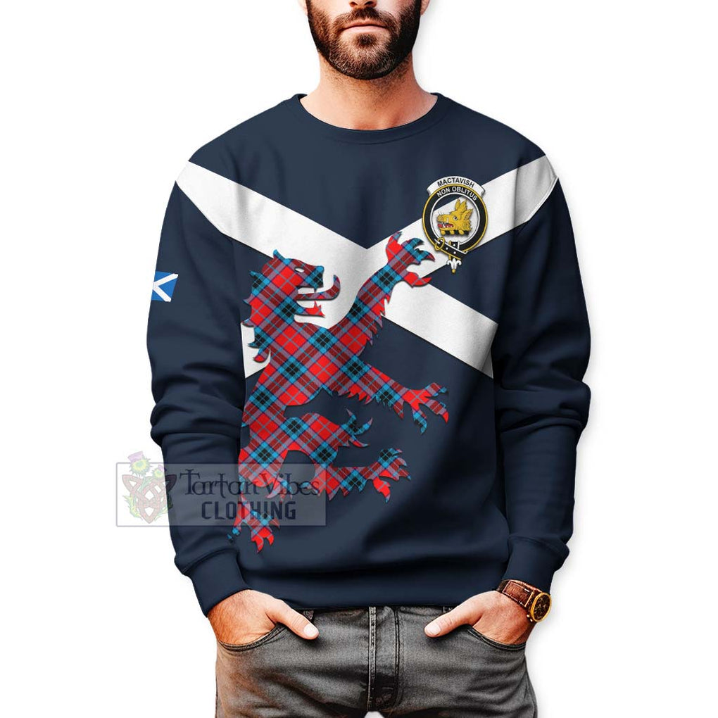 Tartan Vibes Clothing MacTavish (McTavish) Tartan Lion Rampant Sweatshirt – Proudly Display Your Heritage with Alba Gu Brath and Clan Name