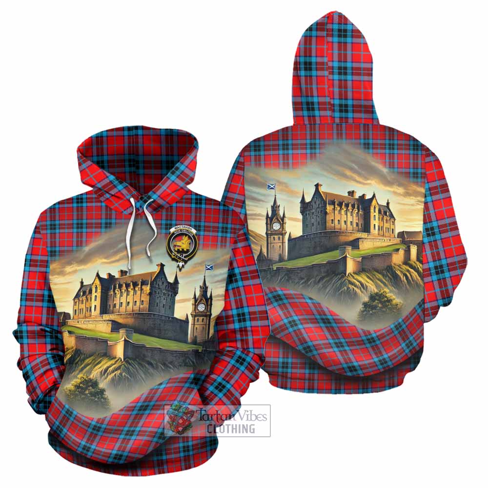 Tartan Vibes Clothing MacTavish (McTavish) Tartan Family Crest Hoodie with Scottish Ancient Castle Style