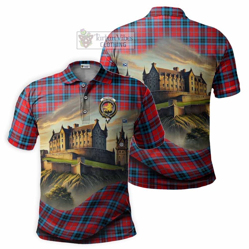Tartan Vibes Clothing MacTavish (McTavish) Tartan Family Crest Polo Shirt with Scottish Ancient Castle Stype